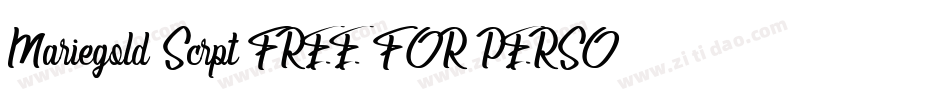 Mariegold Scrpt FREE FOR PERSONAL USE字体转换